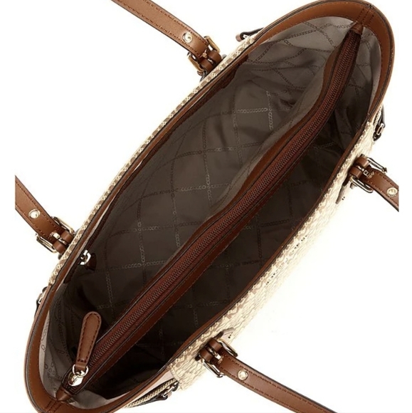 Michael kors Voyager Set Logo Jacquard East West Tote Shoulder Bag - Picture 3 of 14